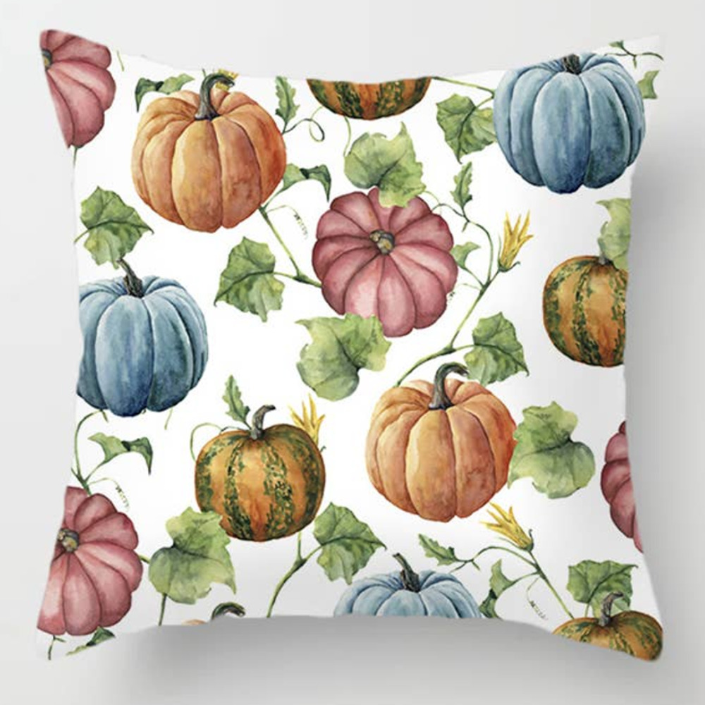 Multicolored Fall Pumpkins on the Vine Pillowcase~~NWOT